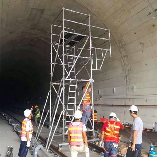 Système de tour d'échafaudage en aluminium pour le métro 1 an de garantie