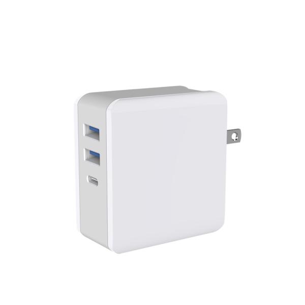 USB C Plug Charger, QC 3.0 Charger, PD Wall Charger, 4 Ports 18W Multi USB Wall Charger Quick Charge 3.0 Fast Charging