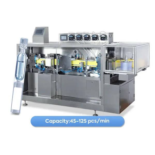 Équipement de remplissage et d'étanchéité de l'ampoule en PVC/PE Capacité 1-25 blanchissements/min