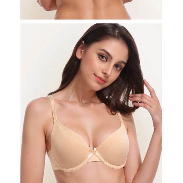 Women Bra Solid Colors New Arrival BCDE Cup Available Cute Bow Leisure Wholesale Solid Colors Underwear Bra for Women