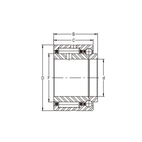 Совмещенный ролик иглы подшипника ролика и угловой шарикоподшипник NKIB5903 контакта