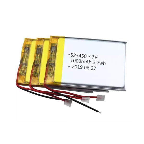 523450 батарея полимера иона лития 3.7V 1000mAh с утверждением UN38.3