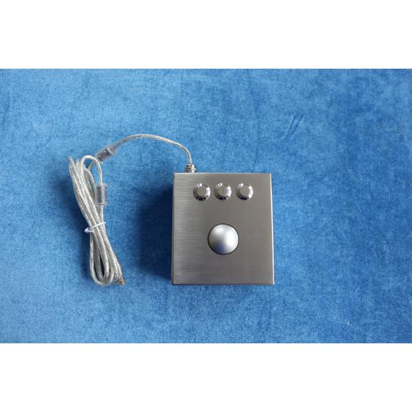 Stainless Steel Metal Trackball Mouse 38mm Stand Alone 1mm Long Stroke Key Travel