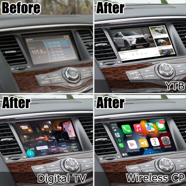 Обновление сенсорного экрана Nissan Patrol Y62 2010-2016 с видеоинтерфейсом android auto carplay youtube