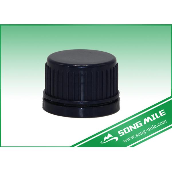 24mm 28mm All Black Plastic Disc Top Cap for Cosmetic Bottle