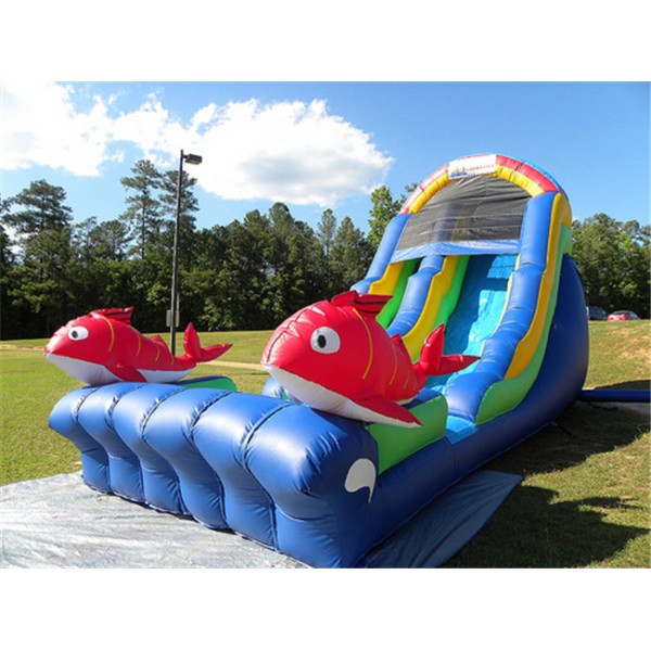 Commercial Inflatable Slide Dual Water Slide With Pool Inflatable Trampolines Slide for Party Rental Business