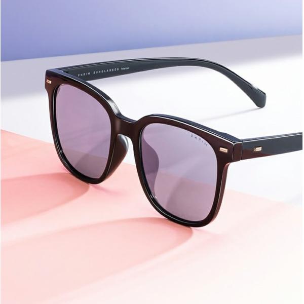 Men Women Polarized Parim Sunglass Plastic Frame Grey Mirror Lens