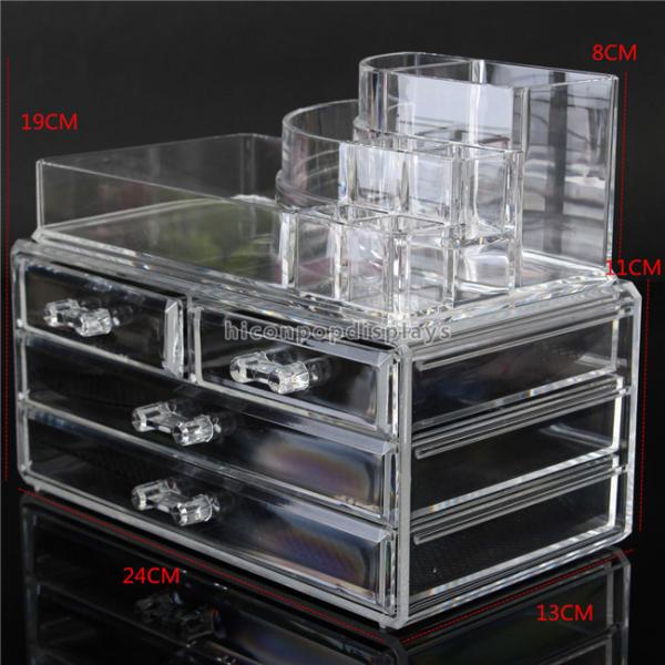 Beauty Products Retail Shop Counter Top Pure Acrylic Cosmetics Display Case