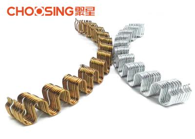 22 Chrome Plating 9 Gauge Zig Zag Springs , Couch Support Springs For Sofa Seat