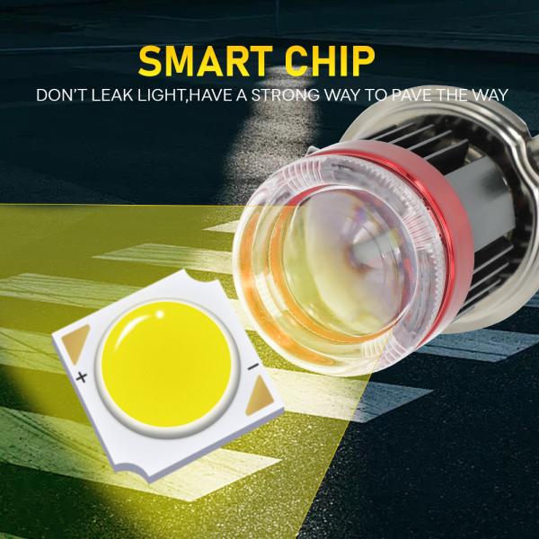 H4 BA20D Black Casing 80V Universal Motorcycle LED Headlight Bulb