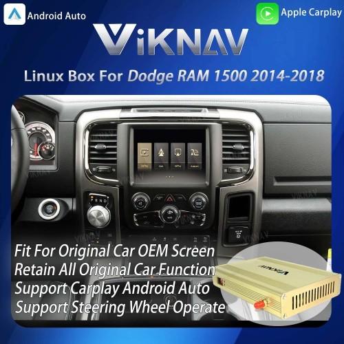 Boîte d'interface Viknav Linux pour Dodge RAM 1500 2014-2018 avec CarPlay sans fil