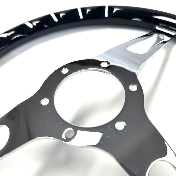 15 380mm Heritage Black Wood Grain Steering Wheel Lightweight