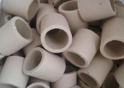 Simple Shape Ceramic Tower Packing / Ceramic Raschig Rings High Mechanical Stability