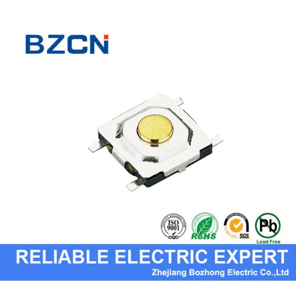 Brass Button Low Profile Momentary Switch , 12v Push Button Switch PA66 Material