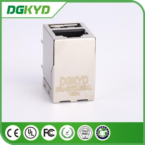 Single port Integrated magnetic rj45 USB jack  with 10/100base transformer