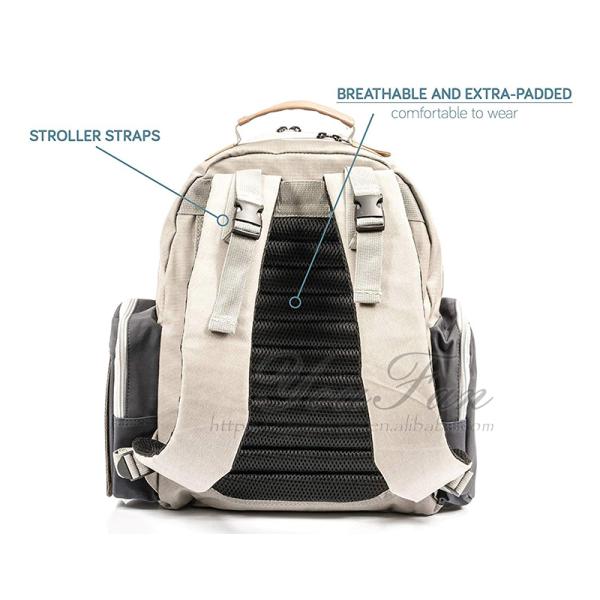 Waterproof Coated Canvas Baby Bag mother baby diaper bag