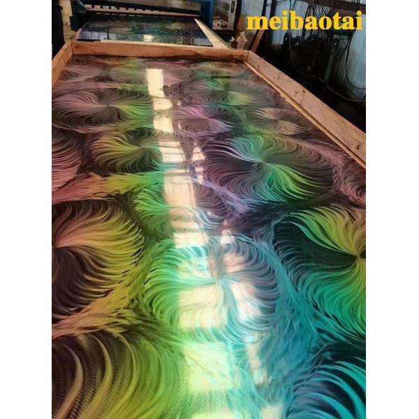 Украшение лобби клубного отеля Hall офиса листа нержавеющей стали радуги картины лазера