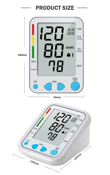 Automatic Electronic Blood Pressure Monitor , 195times/min Upper Arm BP Monitor