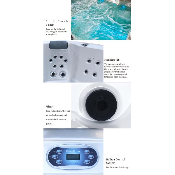 Улучшите сон ослабьте джакузи мышц с фонтаном переполнения на открытом воздухе