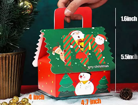 Гравуре печатая коробку орнамента рождества подарочных коробок 12*10км картона рождества