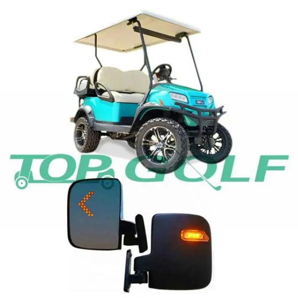 Universal Adjustable Golf Cart Folding Side View Mirrors For All Brands