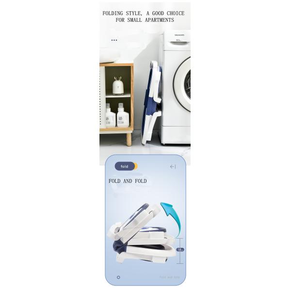 Portable Collapsible Infant Baby Bathtub Set High Temperature Resistance Carton Print