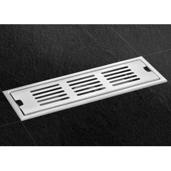 Brush Polishing Floor Drain SS 304 Linear Rectangular Shape For Bathrooms