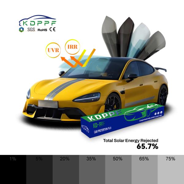 TPU Window Tinted Wholesale 19% Vlt Uv99% Heat Insulation 5 Year Warranty Car Window Tinting