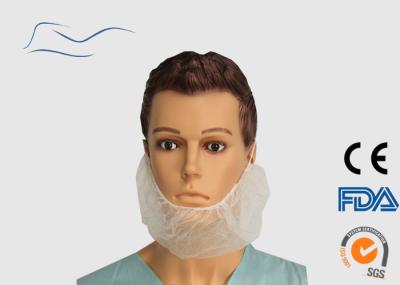 Non Woven Medical Beard Cover , White / Blue Color Disposable Beard Mask