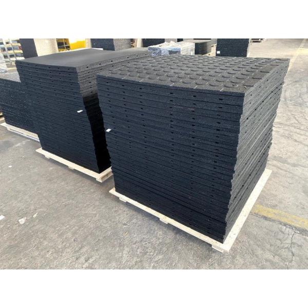 1m*1m 20mm Extra Heavy-Duty Black Rubber Floor Protection Mat for Gym and Fitness Centre
