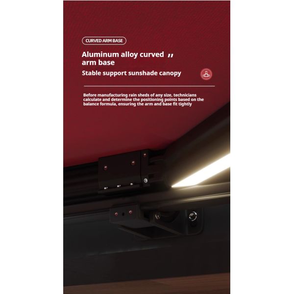 DICKSON Luxury Motorized Acrylic Waterproof Fabric Aluminum Full Cassette Awning Patio Retractable Awning Factory