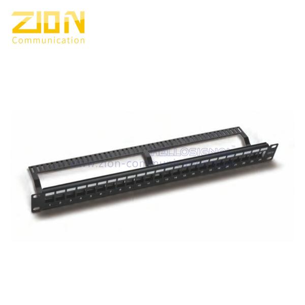 Placa 1U Rackmount, acessórios dos portos do painel de remendo 24 do centro da data, do fabricante de China - Zion Communiation