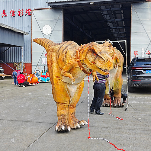 Christmas Celebration Interactive Silicone Rubber Dinosaur Costume Animatronic