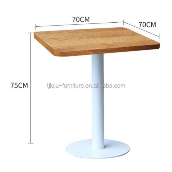 Modern Simple Style Dining Table Set for Office Building Solid Wood Restaurant Table