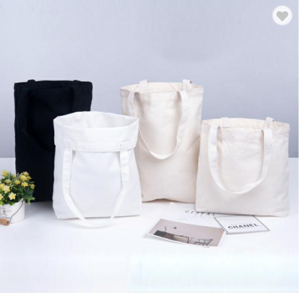 Custom Cotton Canvas Tote Bag Cotton Canvas Bag Reusable Shopping Bags Silk Screen Branded Strap Tote Bag Cotton Canvas Shopping Bag Custom Printed Logo Recycled Cotton Canvas Shopping Tote Daily