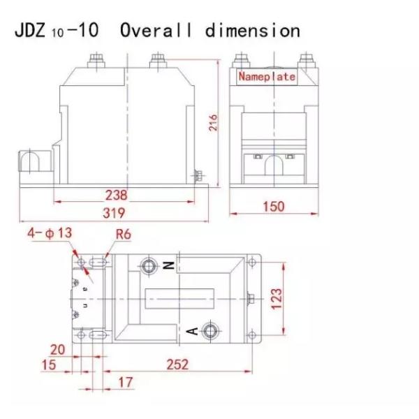 Трансформатор JDZ10-3KV 6KV 10kV H.V. Эпоксидной смолы PT потенциальный