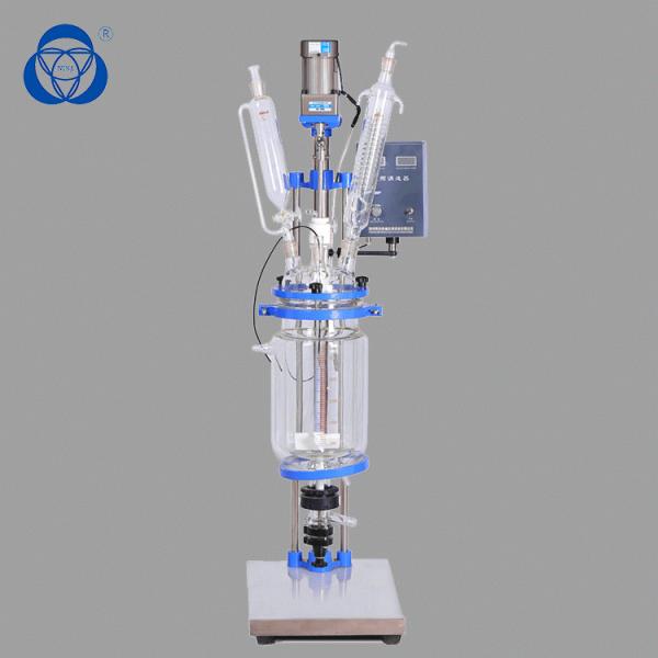 Essential Oil Extraction Jacketed Glass Reactor Vessel Single Layer Wide Temp Range