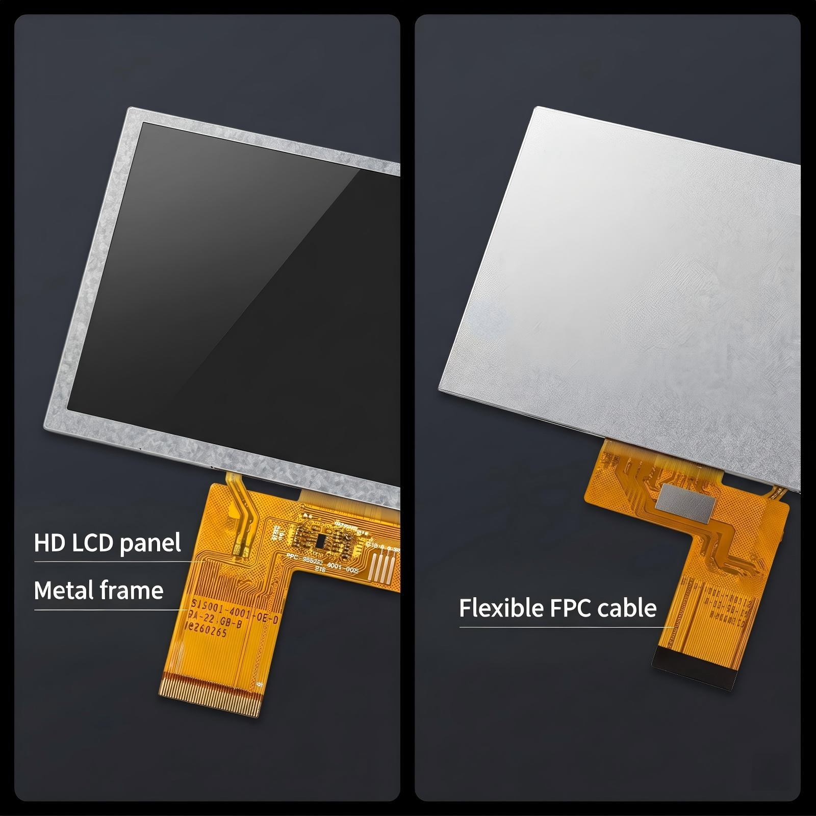 5.0 Inch 800x480 TFT LCD Module 1000 Nits 40 Pin TTL RGB Interface High Brightness Embedded Display