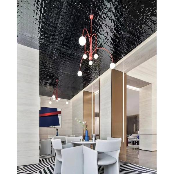 Foshan Factory Direct PVD Titanio negro agua ondulada hoja de acero inoxidable precio