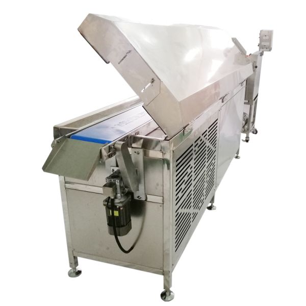 Stainless Steel 304 Chocolate Enrober Machine Long Service Multiple Capacity