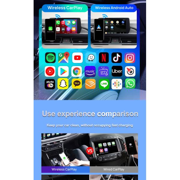Multi Media New Cpc200 Tbox Ambient Wireless Adapter Carplay Usb 128 Gb Sim Tf Card Slot  Mouse Remote Control Box Carplay Ai Android 13
