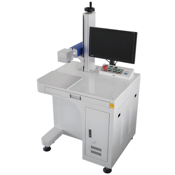 High Precision Desktop Fiber Laser Marking Engraving Machine Stainless Steel Business Card Etching for Metal Supports AI BMP PLT