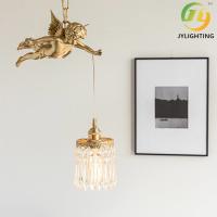 Luxury Golden Color Decorative Modern Crystal Pendant Light For Hotel Indoor D28cm
