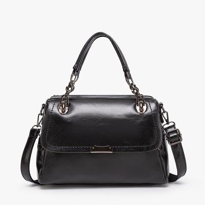 L'unité centrale noire de litchi de dames garnissent en cuir des sacs à main avec des sacs d'épaule de courroie