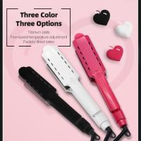 PTC certificado FCC Heater Titanium Coated Hair Straightener dois em uma