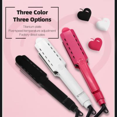 FCC Certified PTC Heater Titanium Coated Hair Straightener Two In One