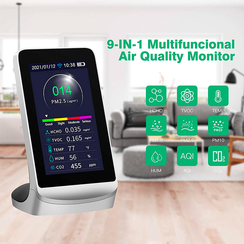 Крытое СО2 PM2.5 PM10 PM1.0 монитора HCHO TVOC воздуха WiFi качественное