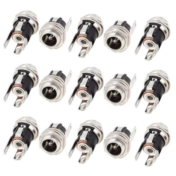 12V 4A Industrial Electrical Connector Copper 5.5*2.1mm 5.5*2.5mm Metal Female Socket
