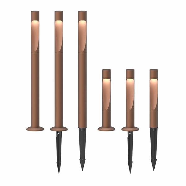 Adjustable Color LED Garden Lights In Corten Steel Body Replaceable Led Modules 2mm Garden Lamp