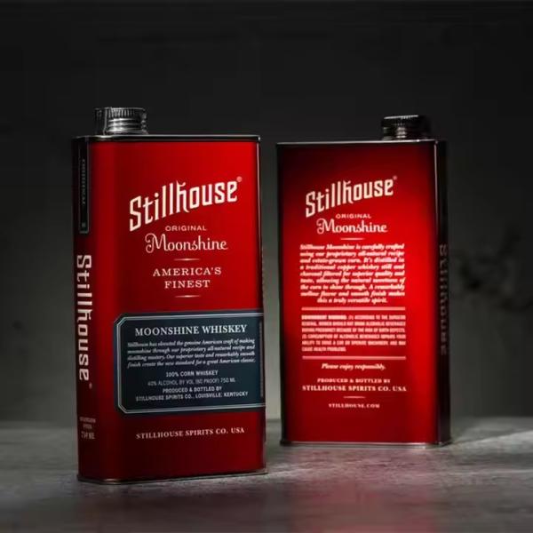 Rectangular Stainless Steel Tin Metal Can 500ml Vodka Spirit Alcohol Beverage Wine Whisky Tea Juice Soda Mineral Water Tea